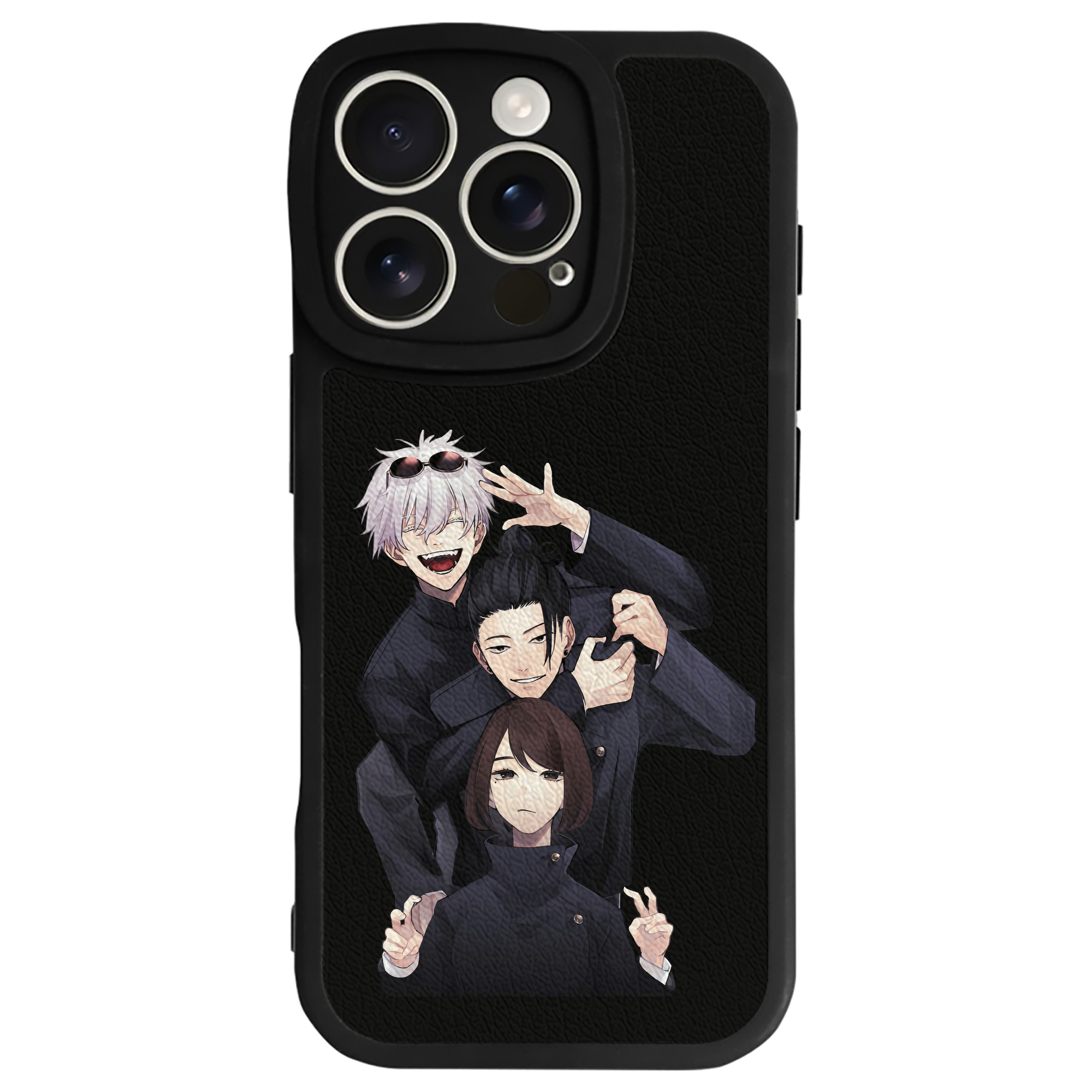 （画像用） 呪術廻戦 Jujutsu Kaisen 【iPhone 16シリーズ対応】シリコンスマホケース（レザー調） 材質：シリコン